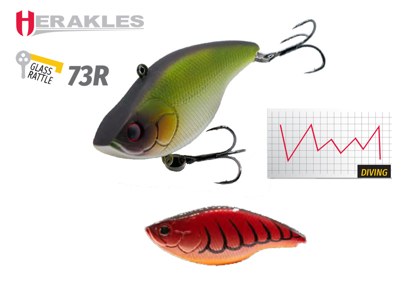 VOBLER BLAZE RATTLE 73R S 7.3cm 17gr Red Craw