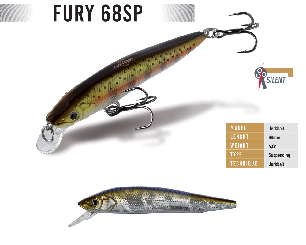 VOBLER FURY 68SP 6.8cm 4.8gr Alburno Shad