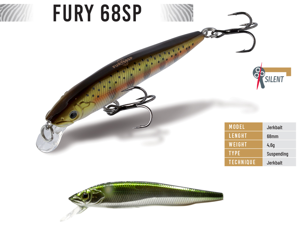 VOBLER FURY 68SP 6.8cm 4.8gr Skeleton Ayu