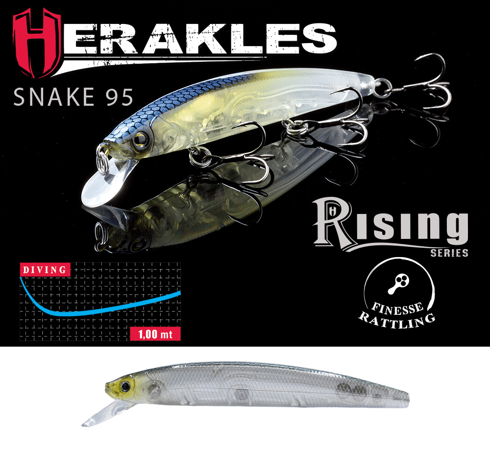 VOBLER HERAKLES SNAKE 95SP 9.5cm 9gr Ghost Bait