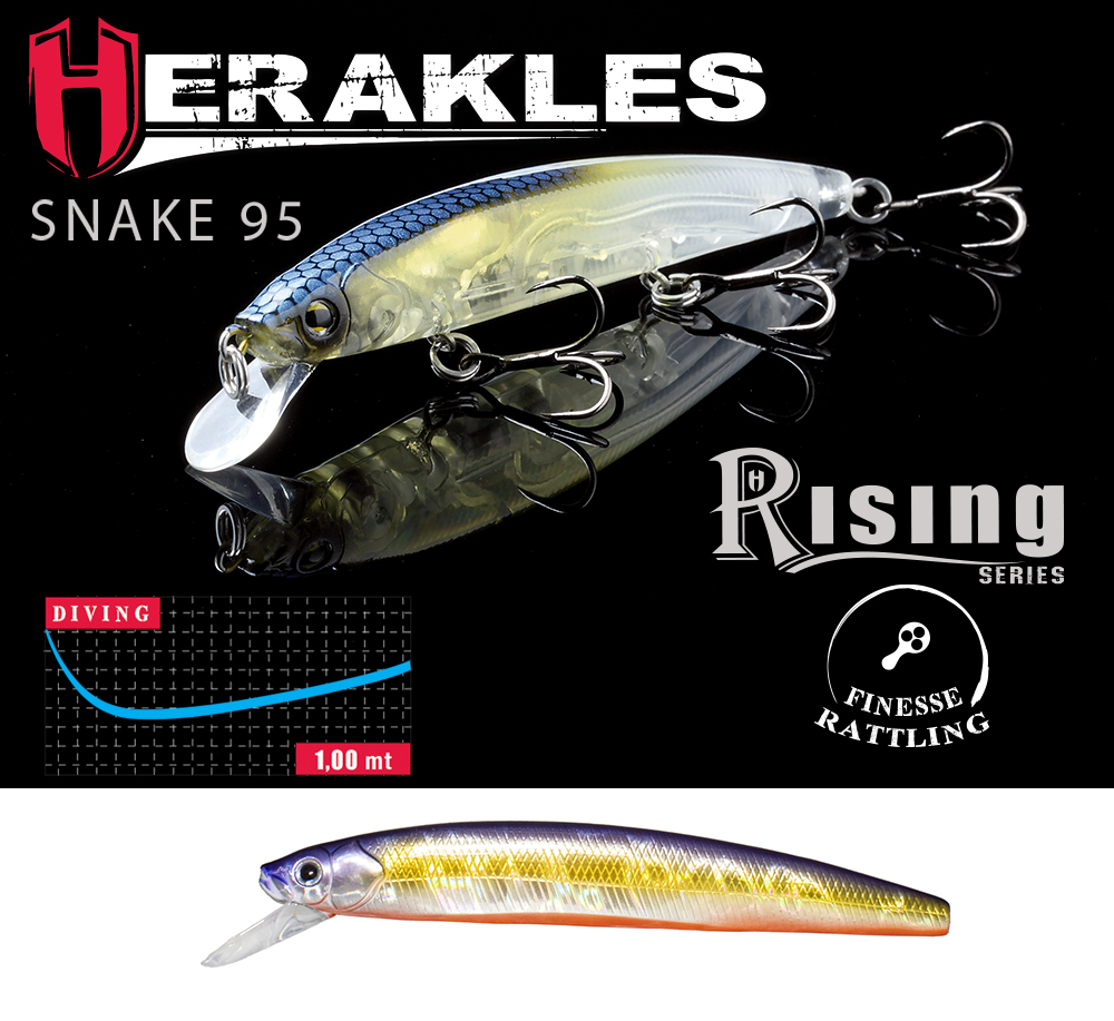VOBLER HERAKLES SNAKE 95SP 9.5cm 9gr Purple Bait OB