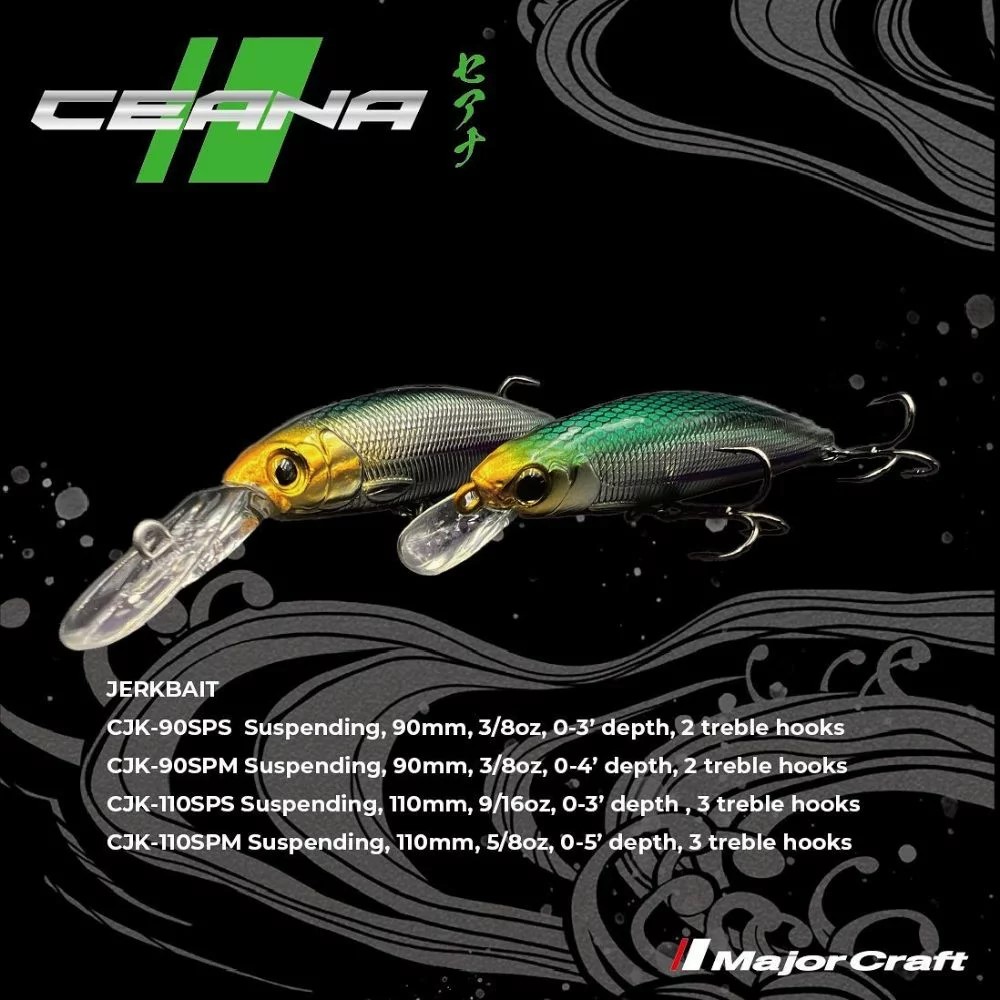 VOBLER MAJOR CRAFT CEANA JERKBAIT 110SPS SHALLOW 11cm 16gr #012 Chartreuse