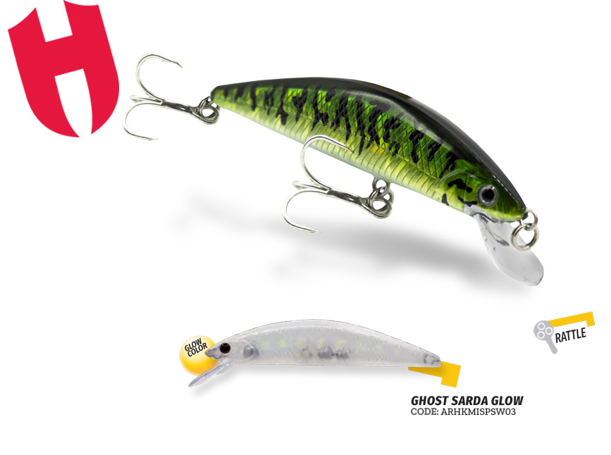 VOBLER MIZU 70SP SW 7.0cm 4.8gr Ghost Sarda Glow