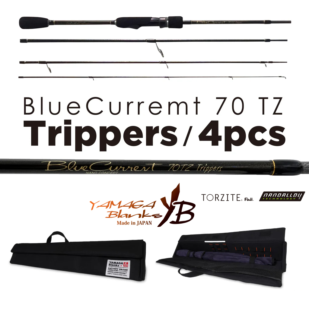 YAMAGA BLUE CURRENT 70TZ TRIPPERS PILAR TRAVEL 4 SEC 2.145m 12gr Fuji Titanium Torzite